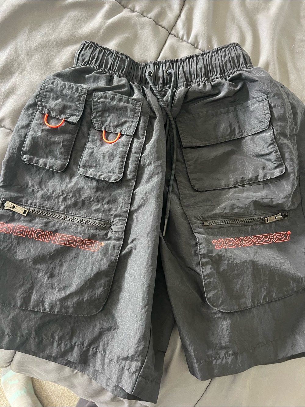 Jordan Men’s black Shorts with red Accents